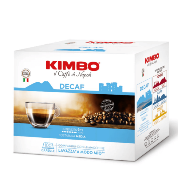 kimbo 100 capsule modo mio decaffeinato