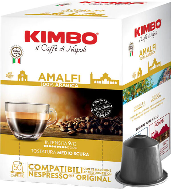 Kimbo Amalfi 100% Arabica 50 capsule compatibile Nespresso